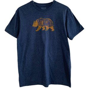Patagonia Fitz Roy Bear Organic T-Shirt Blue L